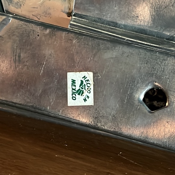 🖤Made in Mexico Handmade Vintage Hexagonal Tin Metal Mirror for Home Decor🖤 - Picture 5 of 5